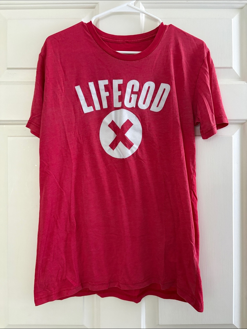 LIFEGOD Graphic Tee in Red with White Print